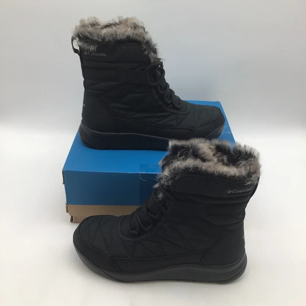 Columbia Minx Shorty IV Womens Size 6.5 Black Waterproof 200g Winter Boots NEW